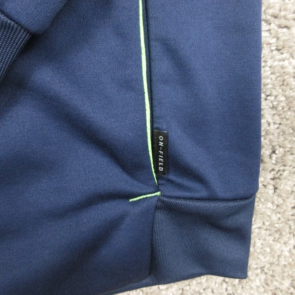 Seattle Seahawks Sweater Mens Medium Navy Blue Hoodie Sweatshirt Nike Drifit EUC